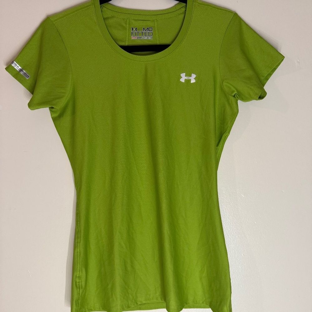 Under Armour Lime Green V-Neck Tee